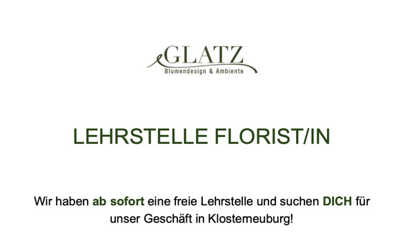 Lehrstelle Florist/in
